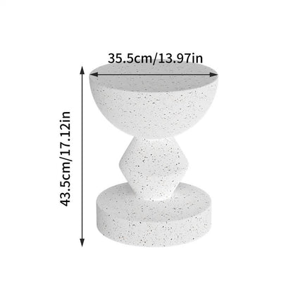 Stylish Lightweight Concrete Sofa Side Table Cement Bedside Table Outdoor Patio - Image 5