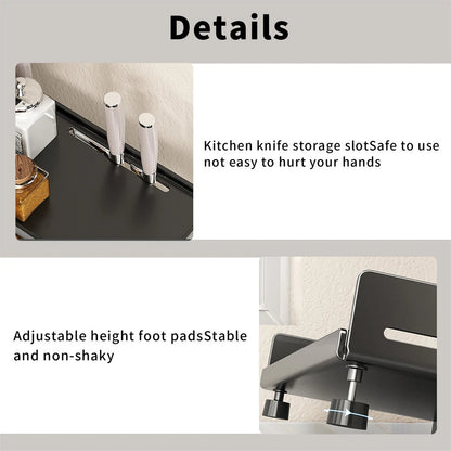 3-Tier Large Kitchen Spice Rack Anti-Rust Organizer Shelf, Height Adjustable Storage Rack AU - Image 4