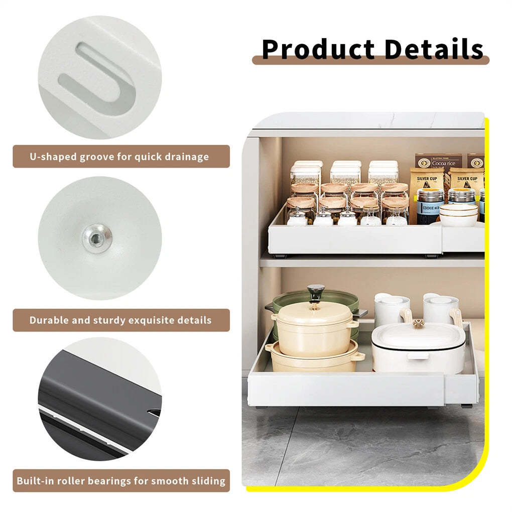 P&P Pull-Out Kitchen Cabinet Organizer With Extendable Storage - Image 4
