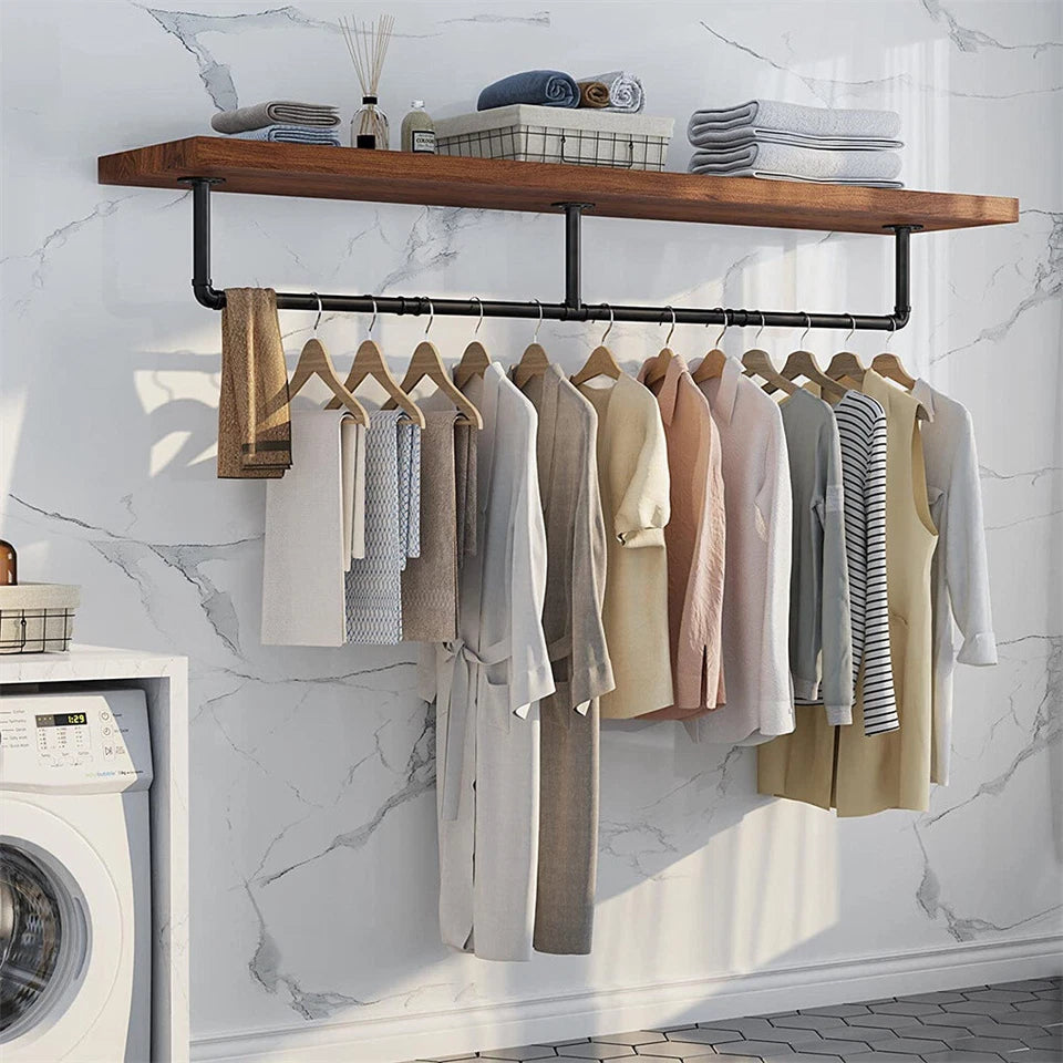Adjustable Wall-Mounted Clothes Rack (90–180 cm) - Image 3
