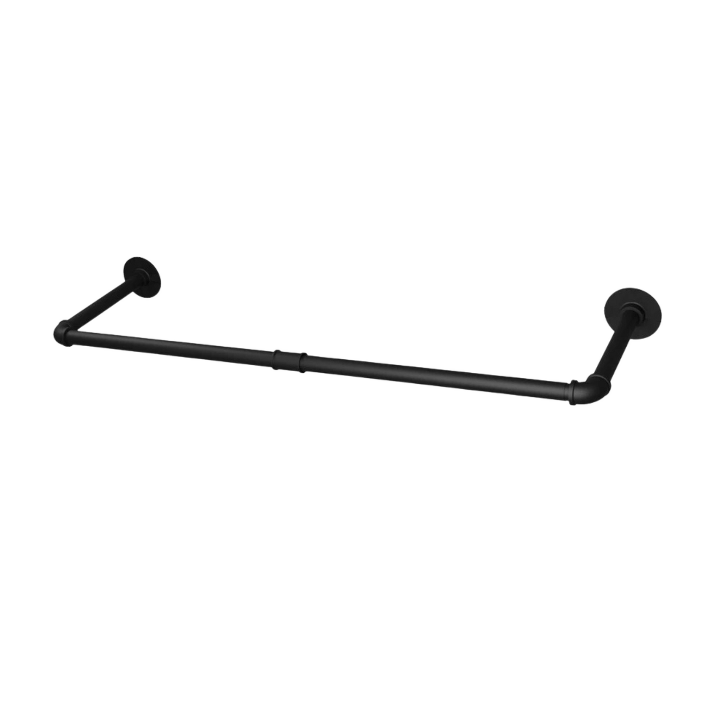 2-Pack Heavy Metal Pipe Clothes Rack Rails for Closet Hanging Storage