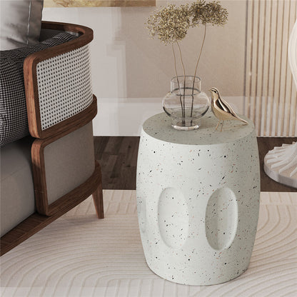 Heavy Duty Concrete Side Table Modern Decorative Garden Stool Patio End Table - Image 6