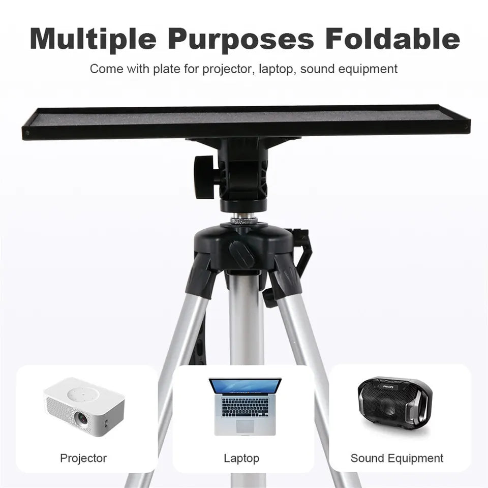 Universal Projector Tripod Laptop Floor Stand DJ Equipment Holder with Plate - Image 3