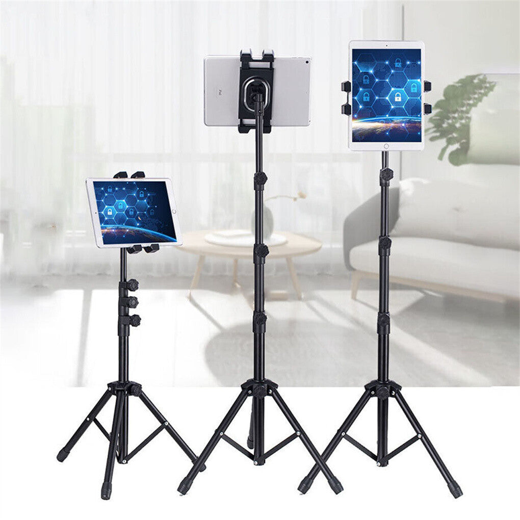 Adjustable 4.7-12.9" Stable Tripod Floor Stand Lazy Tablet Mount Holder for iPad - Image 2