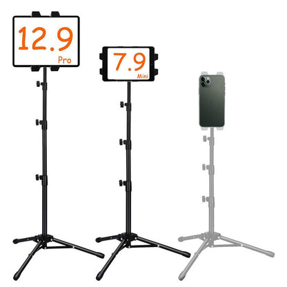 Adjustable 4.7-12.9" Stable Tripod Floor Stand Lazy Tablet Mount Holder for iPad - Image 5