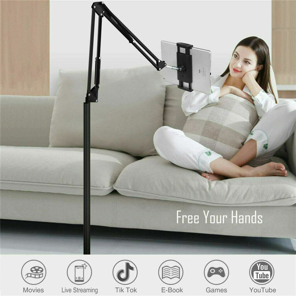 360 Tablet Floor Stand Adjustable 5-12.9 Inch Overhead Phone Desktop Holder - Image 5