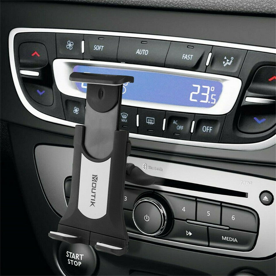Universal Adjustable Tablet Mount Car CD Slot Holder 2in1 Fit 3.5-10.5" iPad GPS - Image 2
