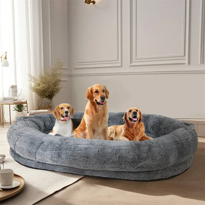 Xxxl Human-Sized Dog Bed Washable Orthopedic Pet Bed Bean Bag With Soft Blanket - Image 6