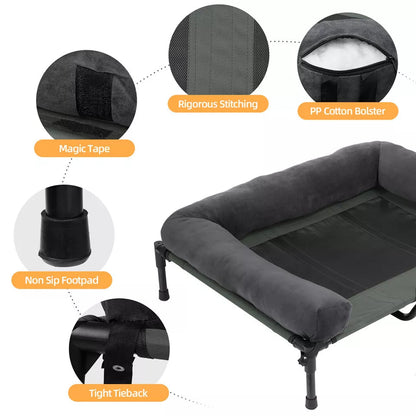 P&P Pet Cot with Bolster Support and Breathable Mesh Design for Dogs to Lounge(XL) - Image 2