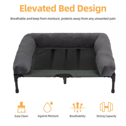 P&P Pet Cot with Bolster Support and Breathable Mesh Design for Dogs to Lounge(XL) - Image 3