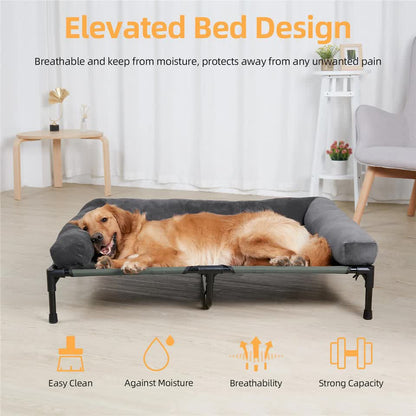 P&P Pet Cot with Bolster Support and Breathable Mesh Design for Dogs to Lounge(XL) - Image 8