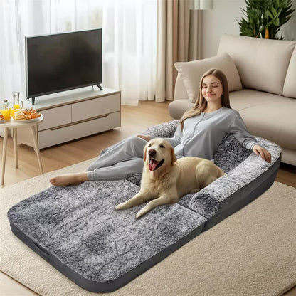 XL Human Sized Dog Bed Foldable Orthopedic Pet Dog Sofa Couch Comfy Big Bean Bed - Image 4