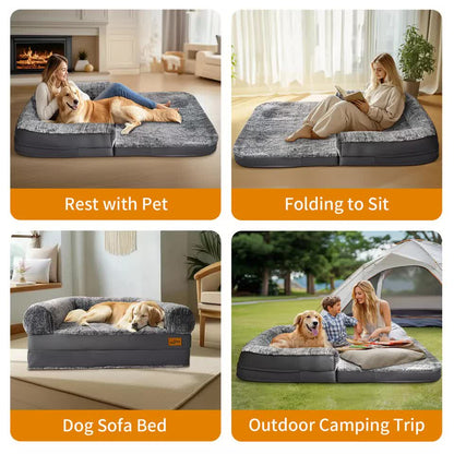 XL Human Sized Dog Bed Foldable Orthopedic Pet Dog Sofa Couch Comfy Big Bean Bed - Image 6