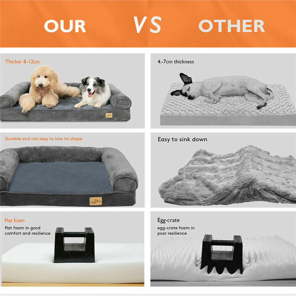 Orthopedic Dog Bed with Bolster Comfort Mattress - Image 7