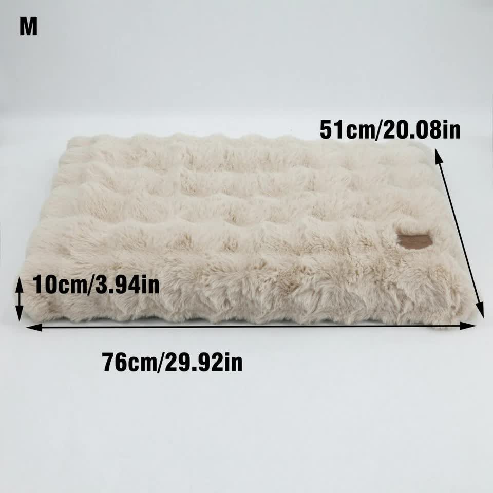 Plush Dog Crate Bed with Non Slip Base and Removable Cover - Image 3