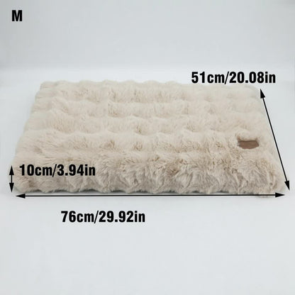 Plush Dog Crate Bed with Non Slip Base and Removable Cover - Image 3