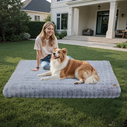 Plush Pet Bed with Non Slip Base and Removable Cover - Image 2