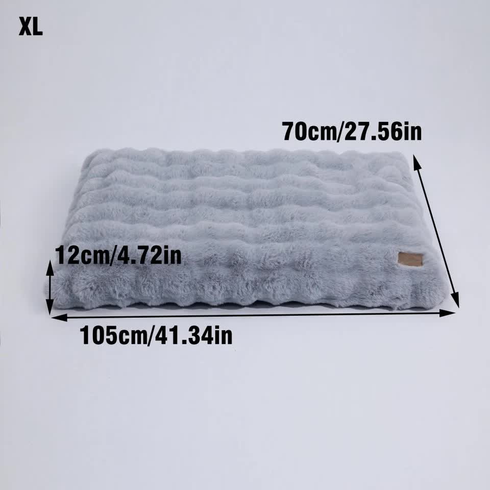 Plush Pet Bed with Non Slip Base and Removable Cover - Image 3