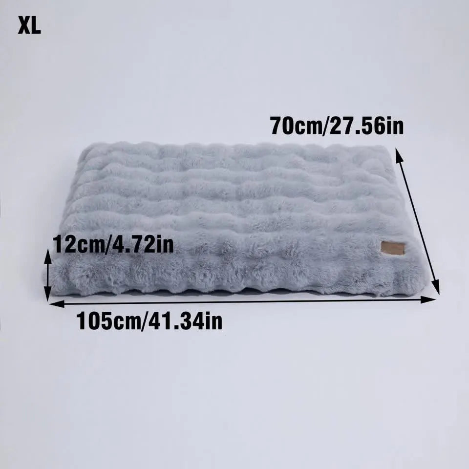 Plush Pet Bed with Non Slip Base and Removable Cover - Image 3