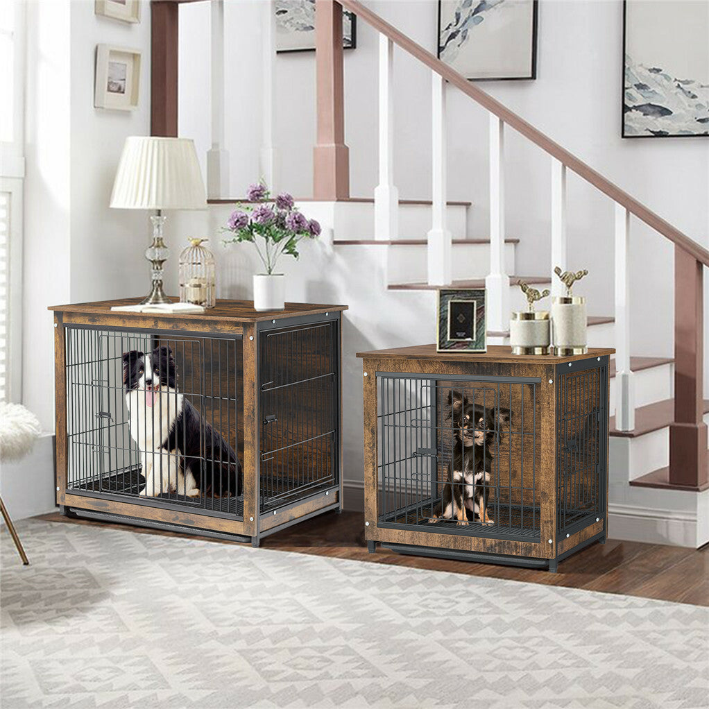 Wooden Pet Crate & Dog Cage End Table - Image 2