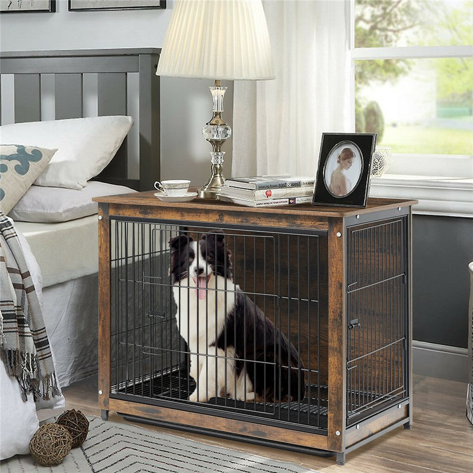 Wooden Pet Crate & Dog Cage End Table - Image 3