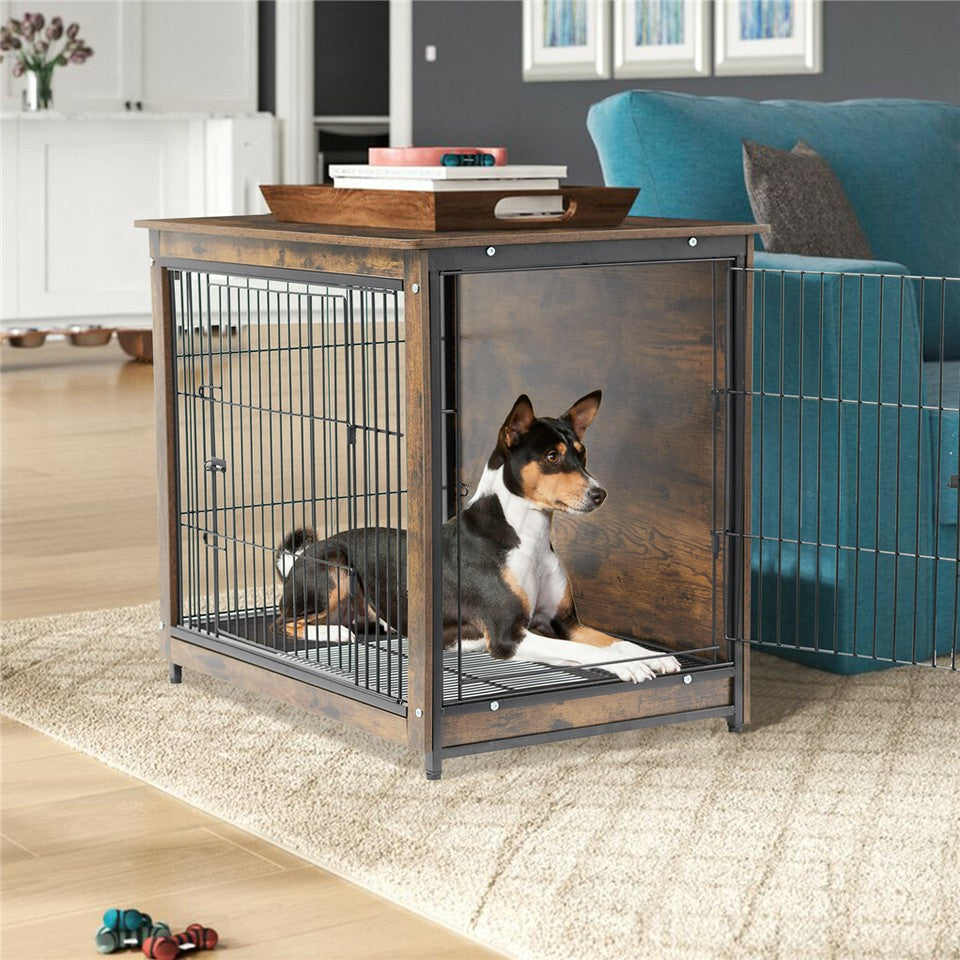 Wooden Pet Crate & Dog Cage End Table - Image 5