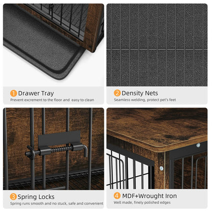 Wooden Pet Crate & Dog Cage End Table - Image 9