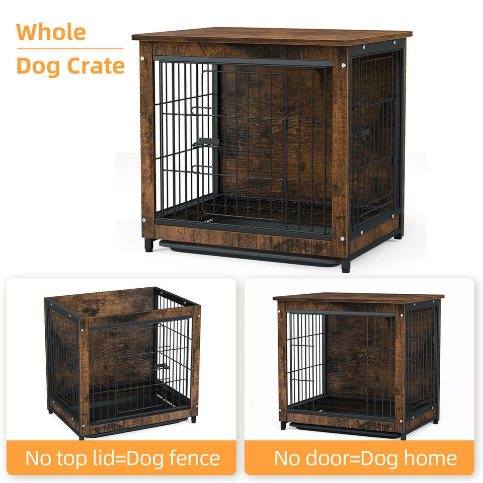 Wooden Pet Crate & Dog Cage End Table - Image 7
