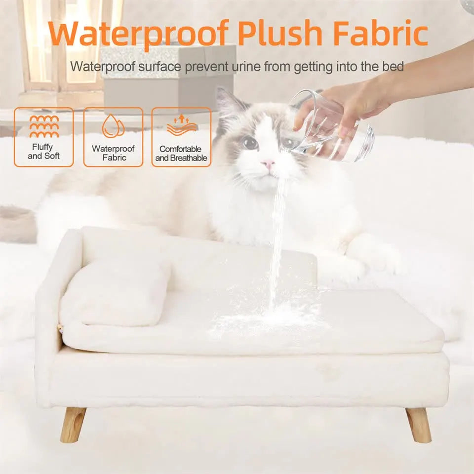 Luxurious Rectangular Pet Sofa Bed with Anti-Skid Base - Image 7