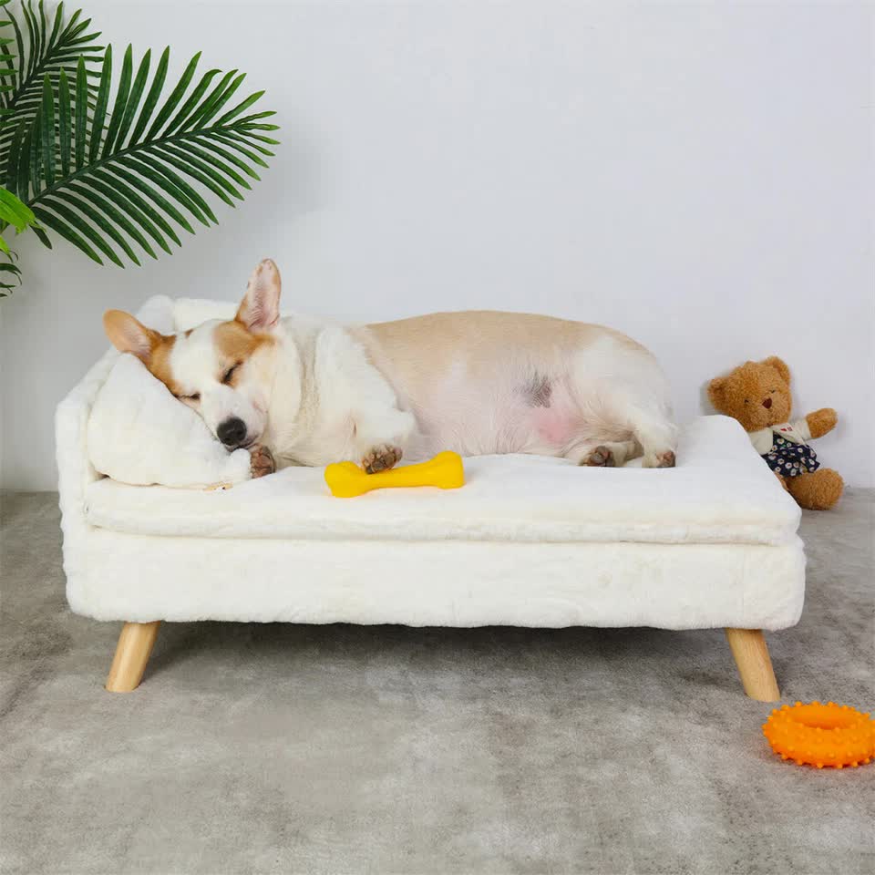 Luxurious Rectangular Pet Sofa Bed with Anti-Skid Base - Image 2