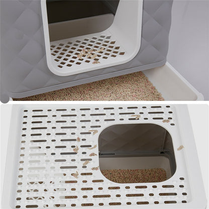 Large Hooded Cat Litter Box with Enclosed Top - Image 7