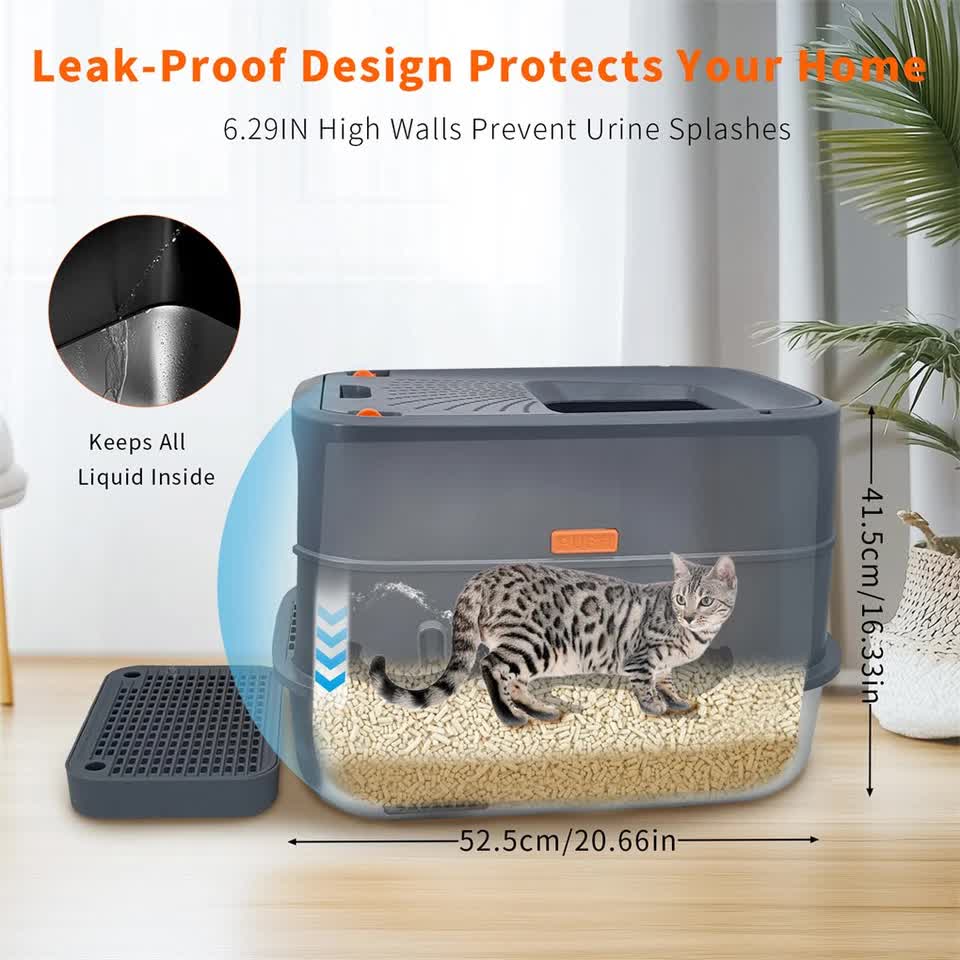 P&P Jumbo Stainless Steel Cat Litter Box for Multi-Cats Large Toilet Box with Removable Lid - Image 8