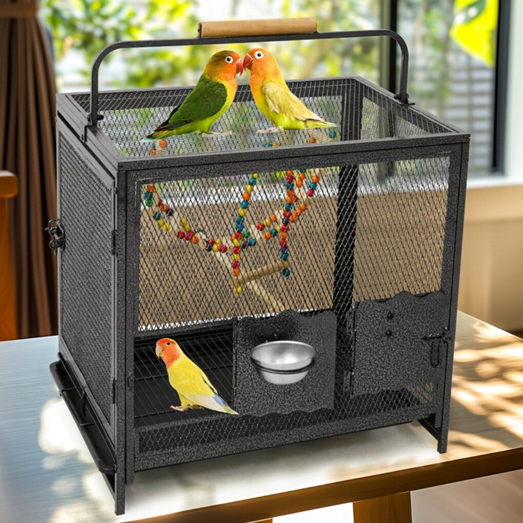 Heavy Duty Metal Bird Cage Parrot Transport Carrying Cage Large Pet Cages Aviary - Image 2