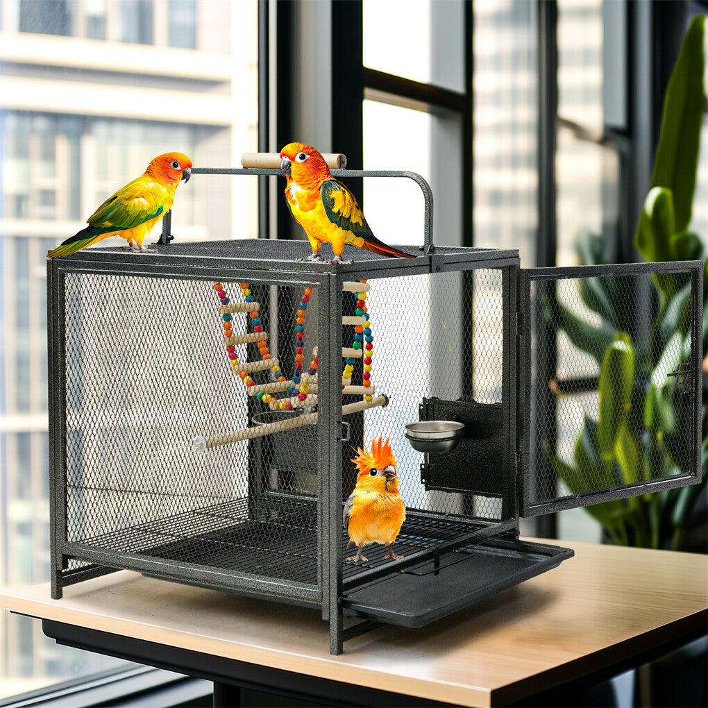 Heavy Duty Metal Bird Cage Parrot Transport Carrying Cage Large Pet Cages Aviary - Image 3