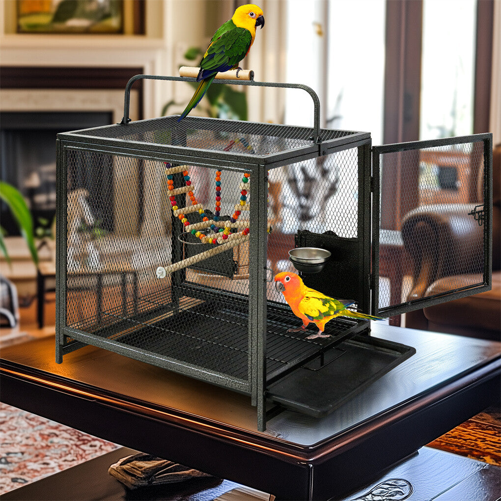 Heavy Duty Metal Bird Cage Parrot Transport Carrying Cage Large Pet Cages Aviary - Image 4