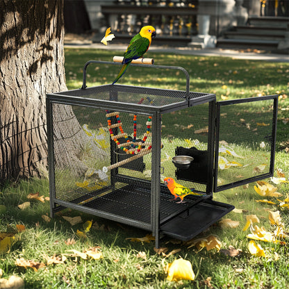Heavy Duty Metal Bird Cage Parrot Transport Carrying Cage Large Pet Cages Aviary - Image 5