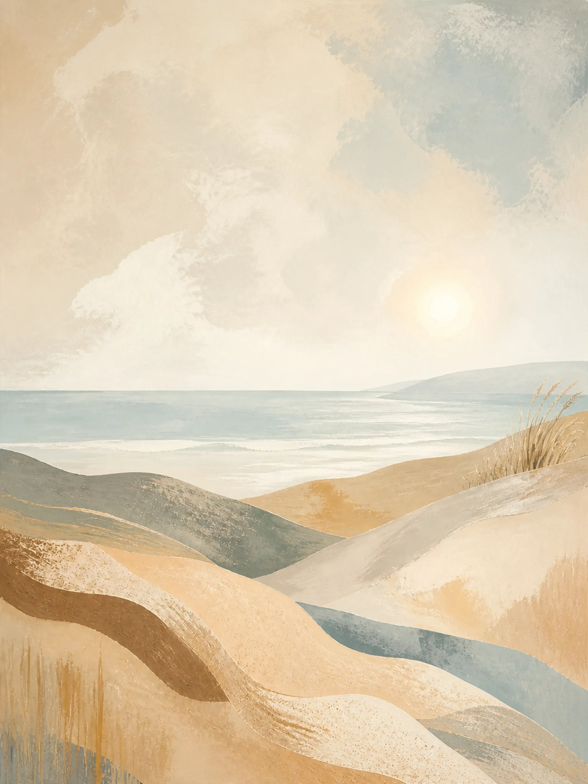 Coastal Drift Stretched Canvas Wall Art - Portrait - 60W x 80H cm - Image 4