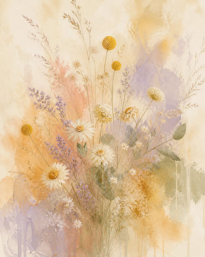 Wildflower Veil Stretched Canvas Wall Art - Portrait - 60W x 120H cm - Image 2