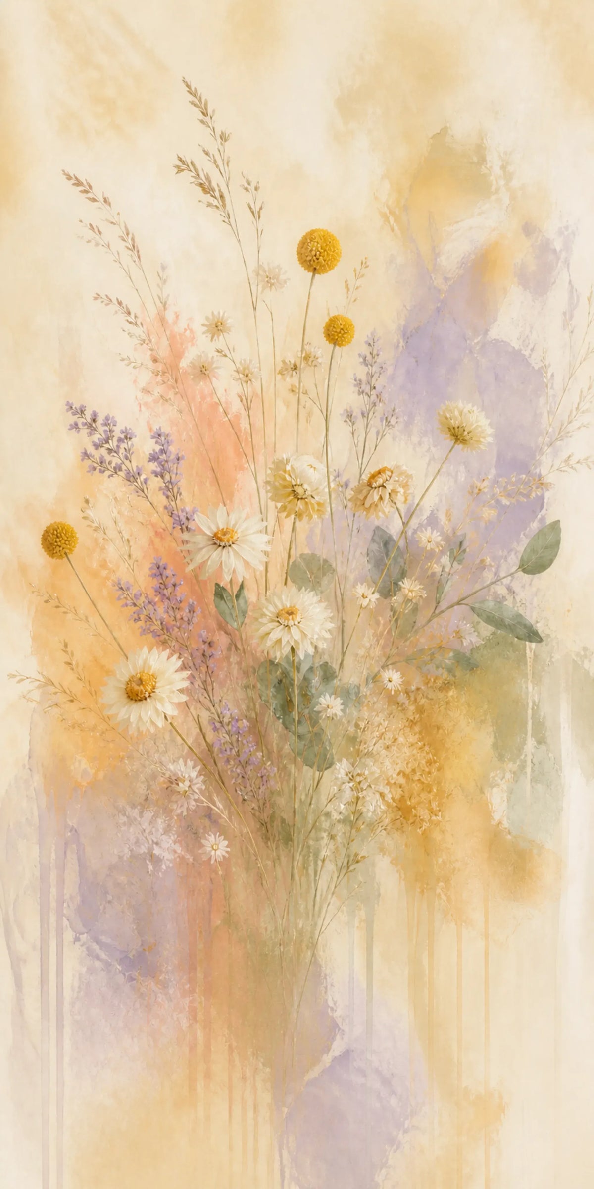 Wildflower Veil Stretched Canvas Wall Art - Portrait - 60W x 120H cm - Image 4