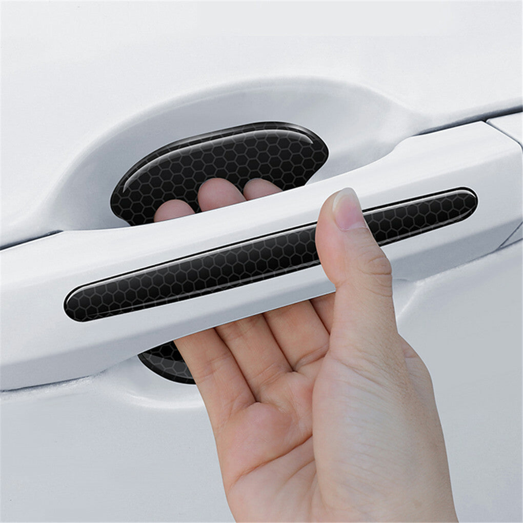 FIN 8PCS Universal Car Door Handle Cup Protector Anti-Scratches Cover Guard Film - Image 3