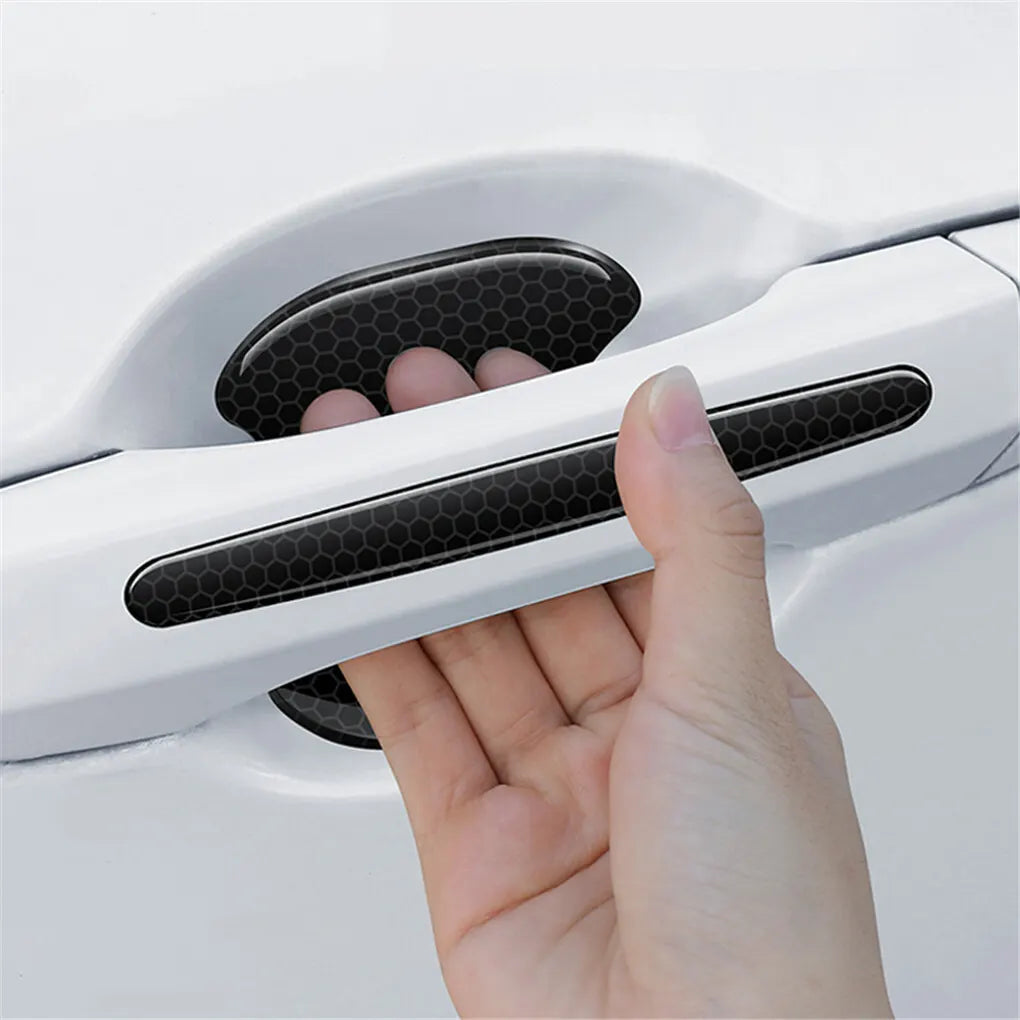 FIN 8PCS Universal Car Door Handle Cup Protector Anti-Scratches Cover Guard Film - Image 3
