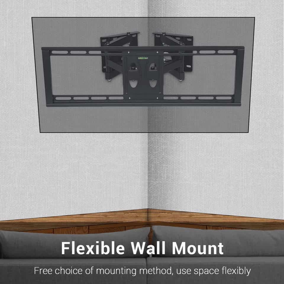 32"-65" Heavy Duty Wall Corner Tv Mount Articulating Premium Swing Arm Bracket - Image 5