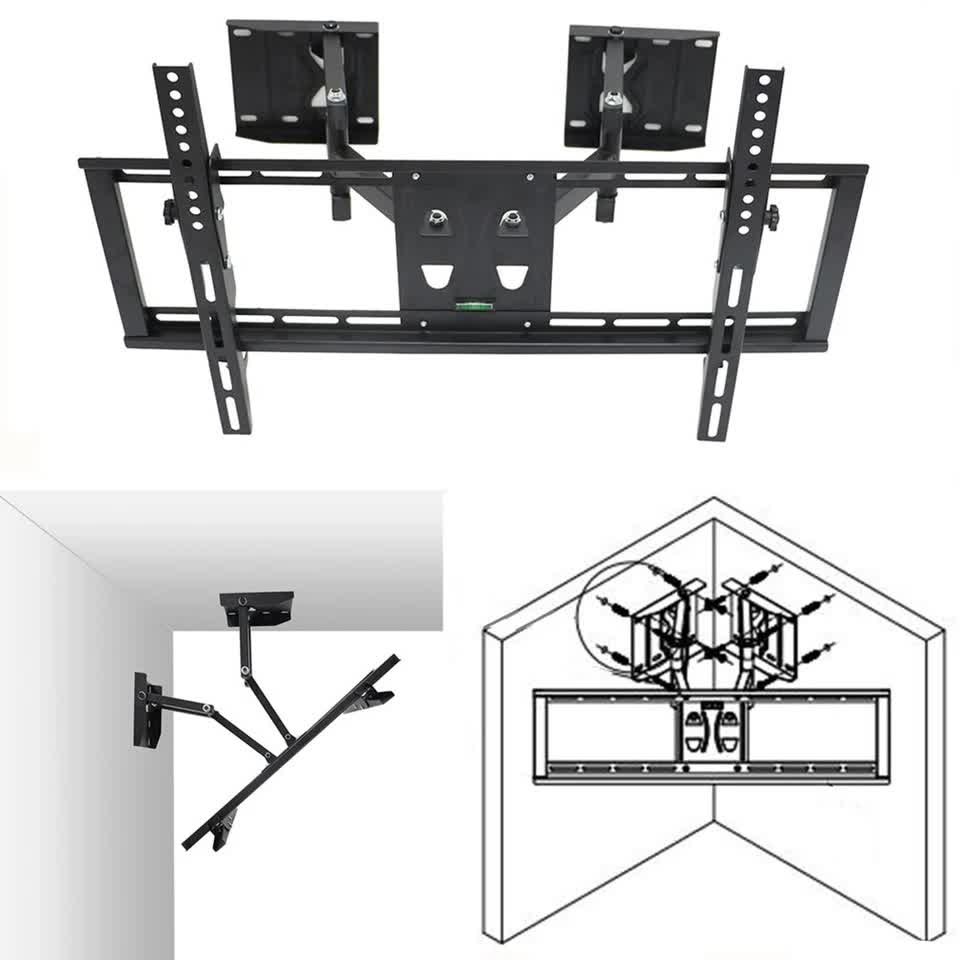 32"-65" Heavy Duty Wall Corner Tv Mount Articulating Premium Swing Arm Bracket - Image 7