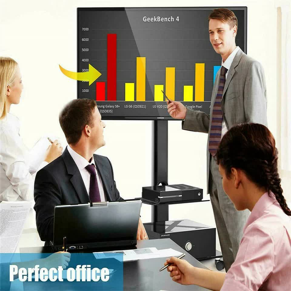 Heavy Duty Swivel Floor TV Stand Tall Corner TV Mount Stand for 32-70" LCD LED - Image 4