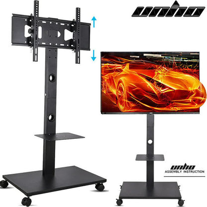 Home Theatre/ School Display Stand Mobile Tv Trolley Floor Stand Bracket 32-70" - Image 3