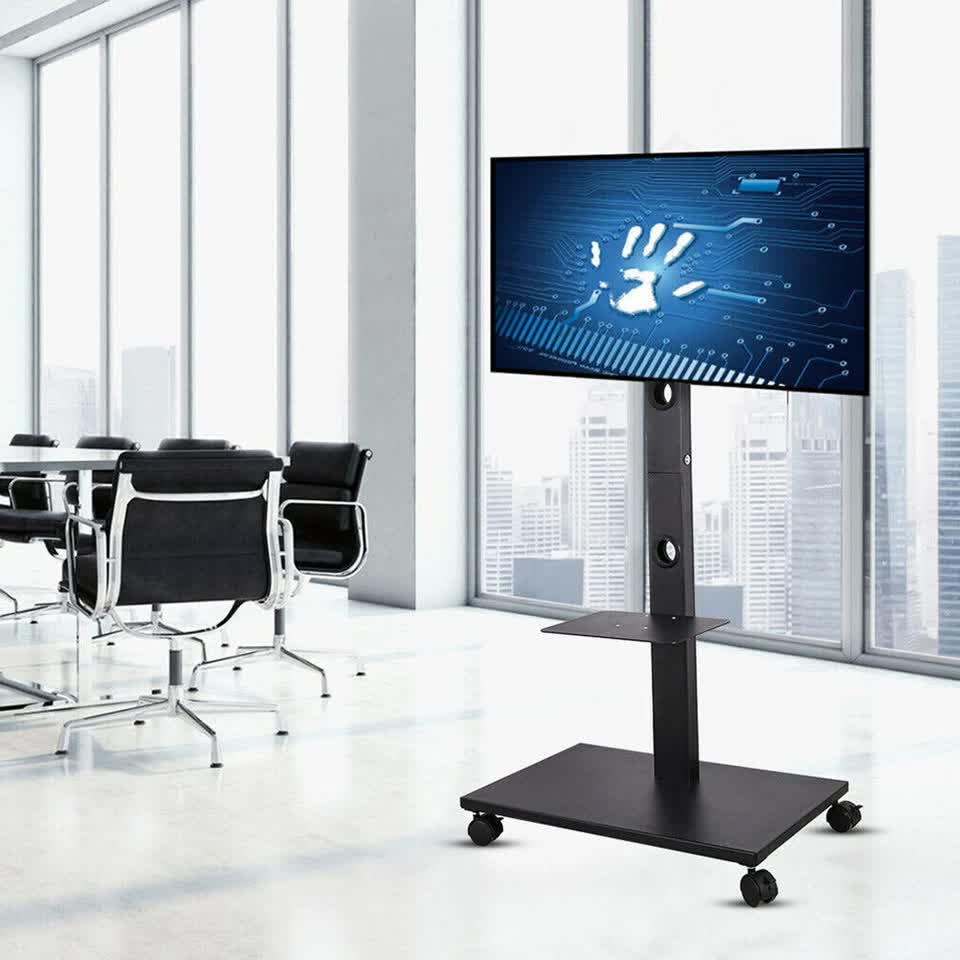 Home Theatre/ School Display Stand Mobile Tv Trolley Floor Stand Bracket 32-70" - Image 5