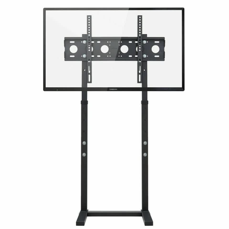 Double Pole Adjustable Tv Cart Floor Stand Mount For 32 to 65Inch - Image 2