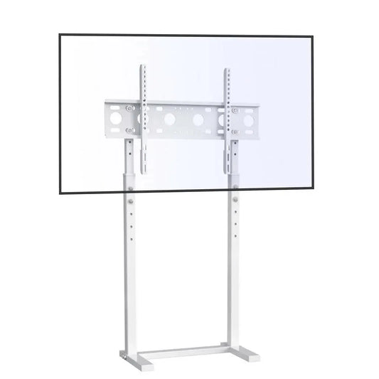 32-60 Inch TV Floor Stand Base - Universal Large TV Mount Holder Bracket - Adjustable Freestanding TV Stand for Living Room Bedroom - White