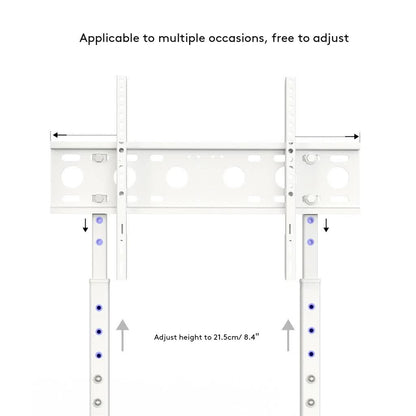 32-60 Inch TV Floor Stand Base - Universal Large TV Mount Holder Bracket - Adjustable Freestanding TV Stand for Living Room Bedroom - White - Image 3