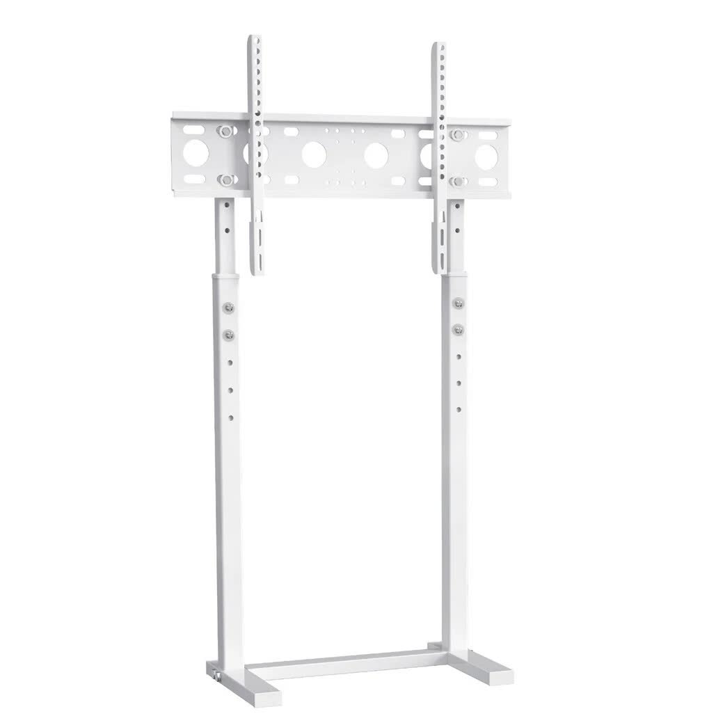 32-60 Inch TV Floor Stand Base - Universal Large TV Mount Holder Bracket - Adjustable Freestanding TV Stand for Living Room Bedroom - White - Image 4
